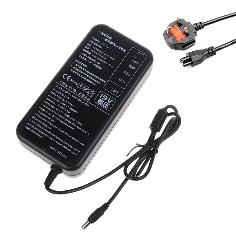 OFBK UPS Battery Backup 7500mAh 19V 4.74A Router UPS Battery Backup for Computer