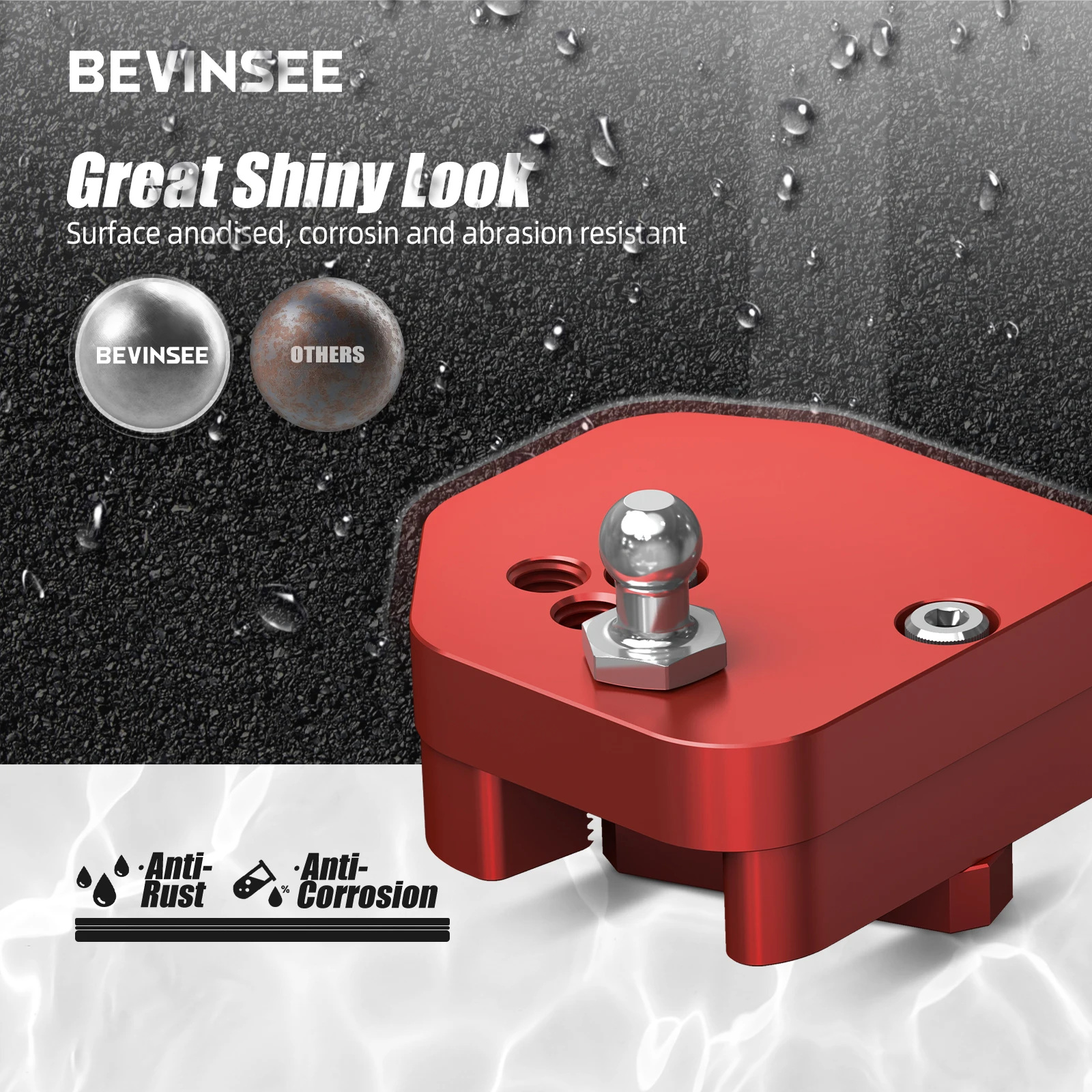 Gear Shifter Car Parts BEVINSEE Adjustable Quick Gear Short Shift Shifter Adapter Kit for Ford Focus MK3 ST 2013 -/RS -