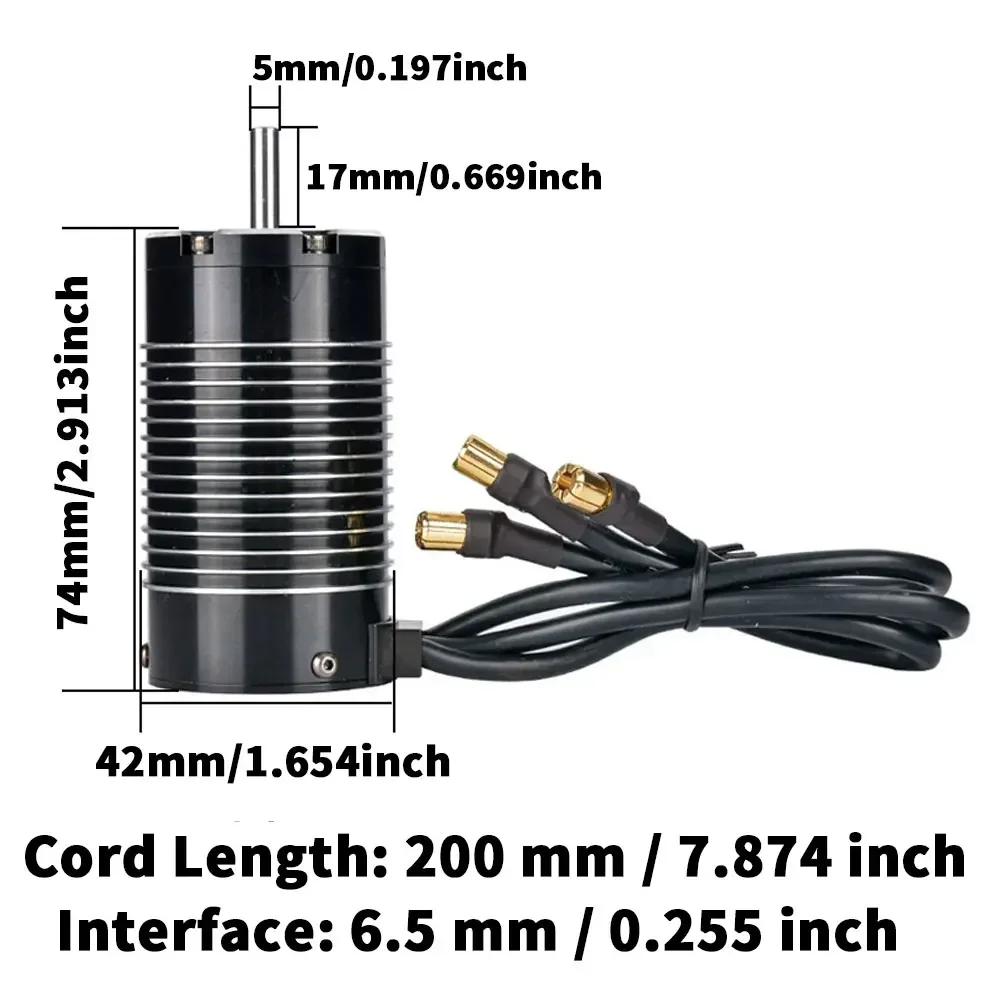 Бесщеточный двигатель 4274 1400-3600KV для RC автомобиля 1/8