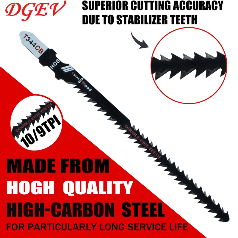 Efficient Curved Cutting Double-Sided Jigsaw Blades Set