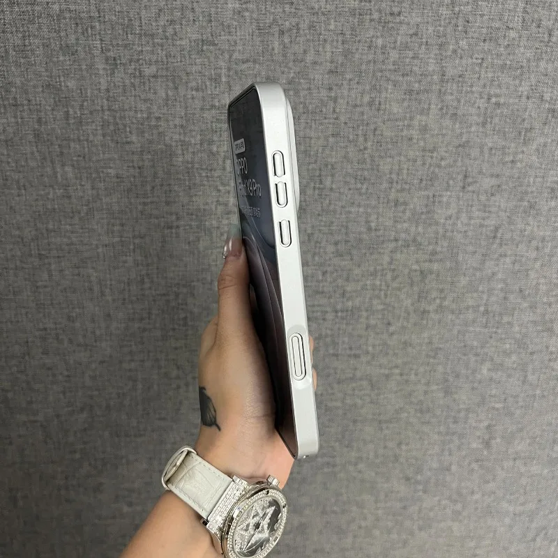 Magnetic Matte PU Leather Electroplated Hard Cover - Lightweight Bumper Case