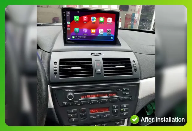 Autoradio Android 15 9" Pour BMW X3 E83 2004-2010 - 4+64Go, CarPlay Sans Fil, Caméra Recul