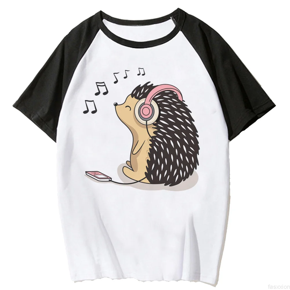 

Hedgehog Tee women graphic harajuku tshirt girl manga harajuku clothing