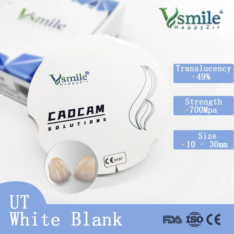 UT Monolithic Zirconia Pucks High Translucency Machinable Ceramics for