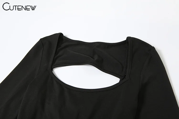Sporty Jumpsuits Women Concise Casual Autumn New Square Neck Long Sleeve Skinny Stretch Overalls Basic Female One Piece
