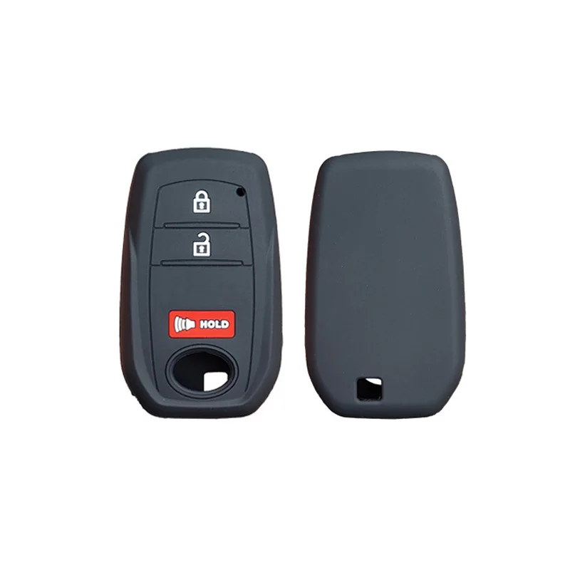Zinc Alloy Key Fob Case Cover For Toyota - Fits Land Cruiser, 4Runner, RAV4, Camry, Highlander 2019-2022, Silver