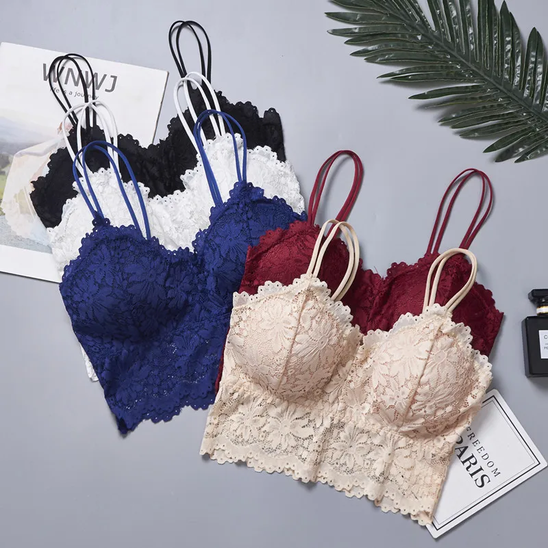 Sunflower Lace Wrapped Underwear for women lingerie bra women tube tops lace camisole tops