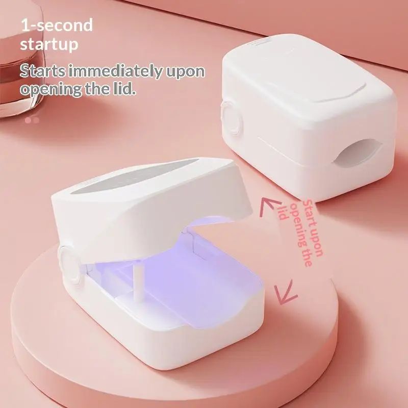 충전식 미니 UV LED 네일 드라이어 자동 꺼짐 타이머가 있는 빠른 건조 광선요법 램프 젤 경화 매니큐어 도구