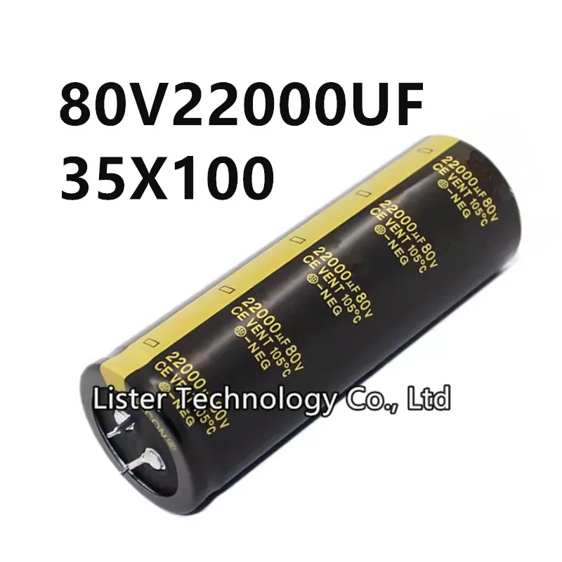 

1 шт./партия, алюминиевый электролитический конденсатор, 80 в, 22000 мкФ, 80 В, мкФ, мкФ, 80 в, 35 Х100 мм