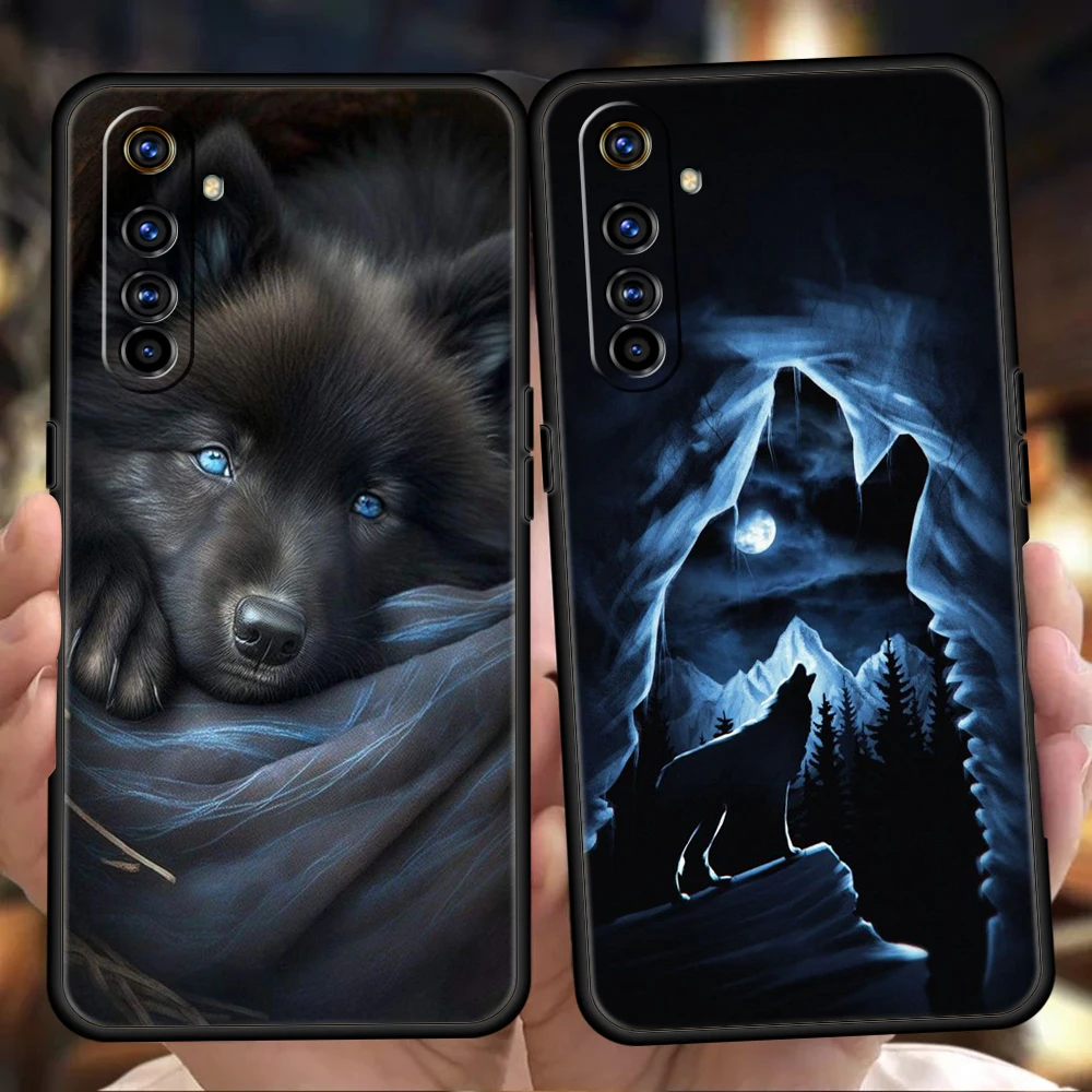 Custodia Per Telefono Moon Roaring Wolf Per Oppo A17 A12 A57 A74 A16 Trova X5 X6 A52 A53 A54 A15 Reno 6 Z 7 Pro A9 2020 5G Custodia In Silicone