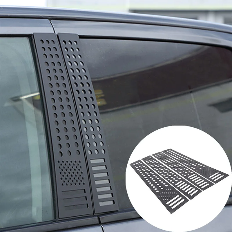 

For Nissan Titan 2016-2023 Black Aluminum Alloy Car Center Pillar Decorative Panel B-pillar Decorative Panel Car Accessories