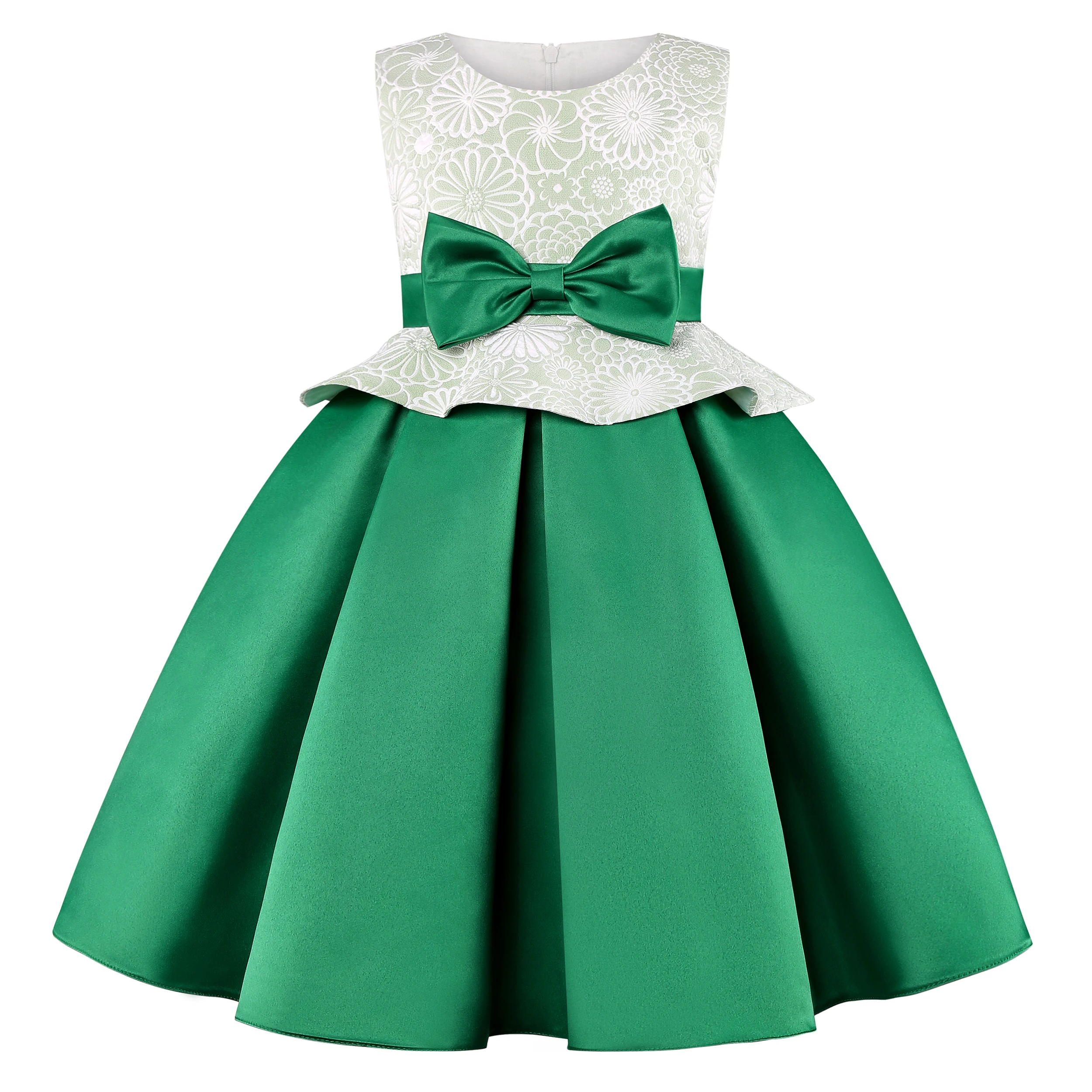 KIDS DRAWSTRING MAXI DRESS WITH BOWS 4-10 VIEWS OF THE VALLEY