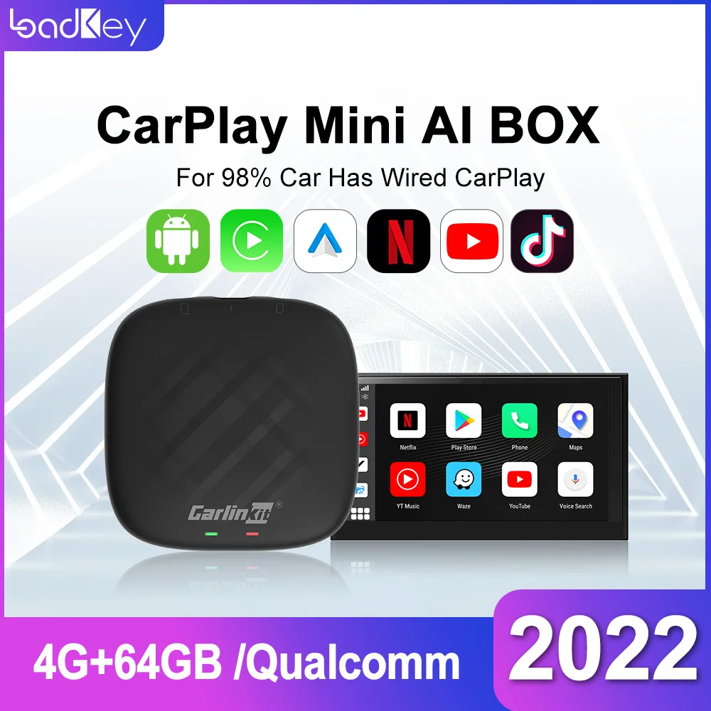 Carlinkit Carplay Mini Ai Box 4g Lte Wifi Wireless Apple Carplay Android  Auto Youtube Netflix Iptv Smart Box 4+64g For Benz Audi - Car Multimedia  Player - AliExpress