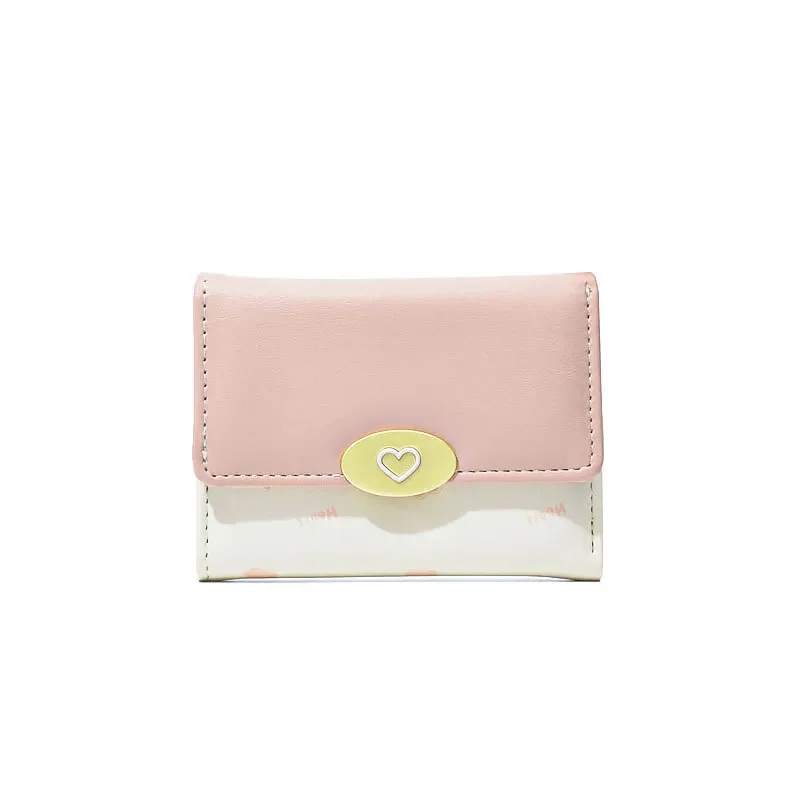 

Короткий женский кошелек для монет Корейская версия многофункциональная сумка для карт с пряжкой модный небольшой кошелек