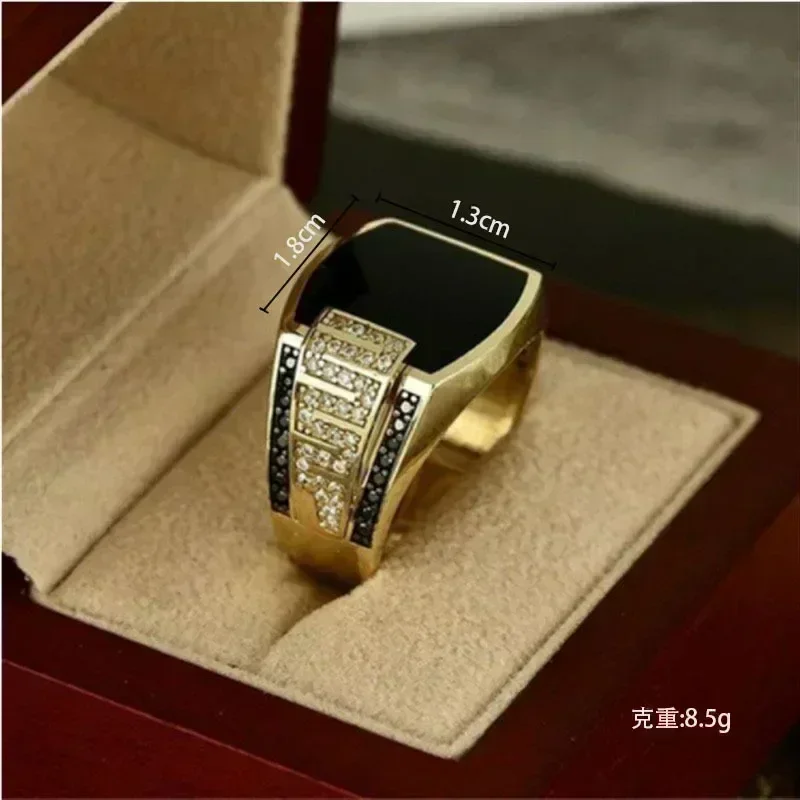 New 2024 Metal Glossy Rings for Men Geometric Width Signet Square Finger Punk Style Fashion Ring Jewelry Accessories Whole Sale