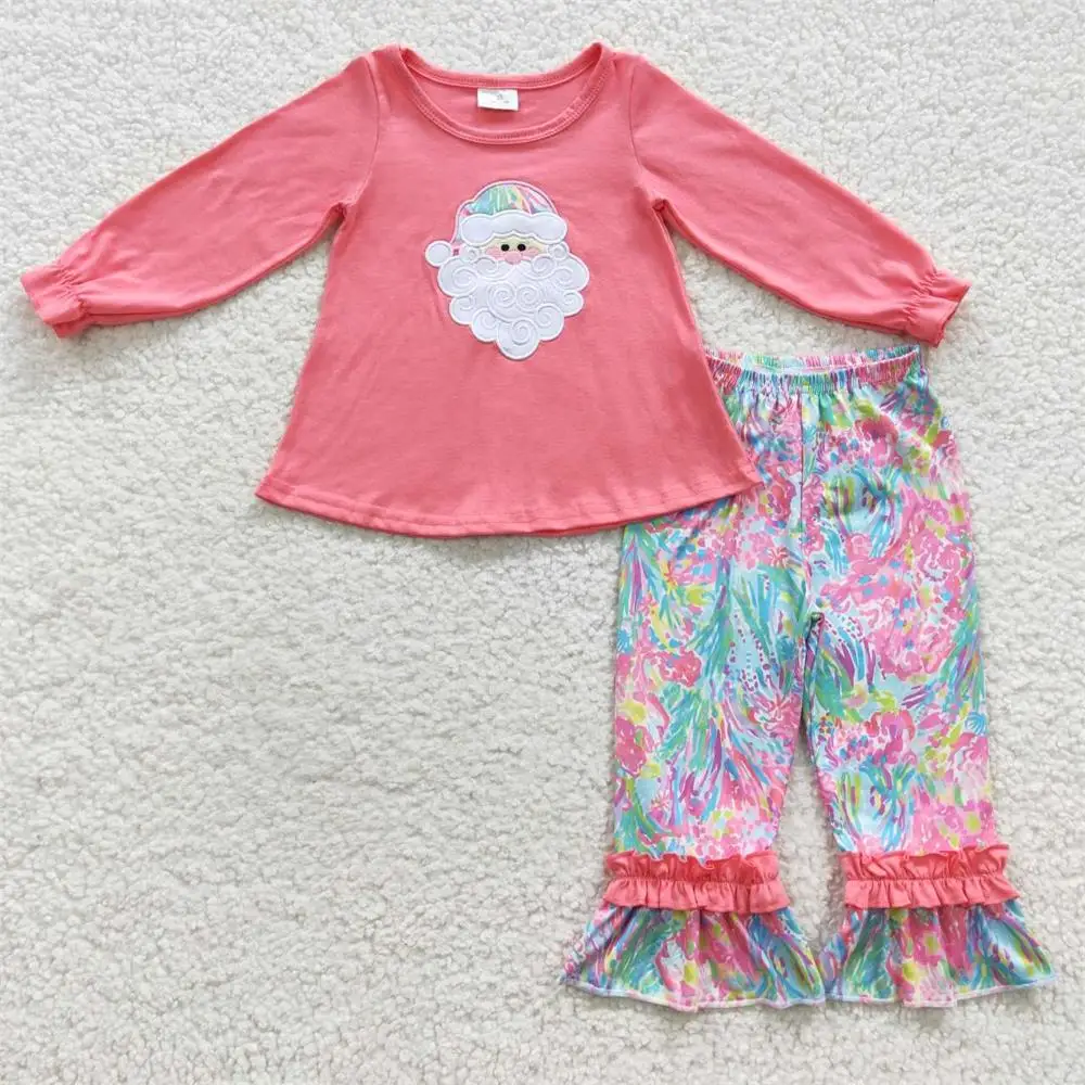 Wholesale Toddler Children Floral Green One-piece Kids Pants Infant Overalls Romper Baby Girls Christmas Cake Trees Jumpsuit