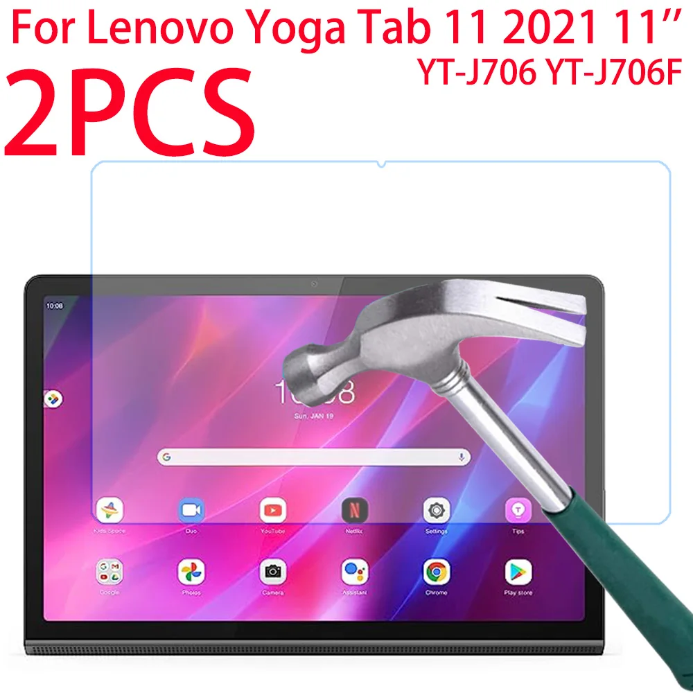 Packs 9H Tempered Glass Film for Lenovo Yoga Tab 11 2021 YT