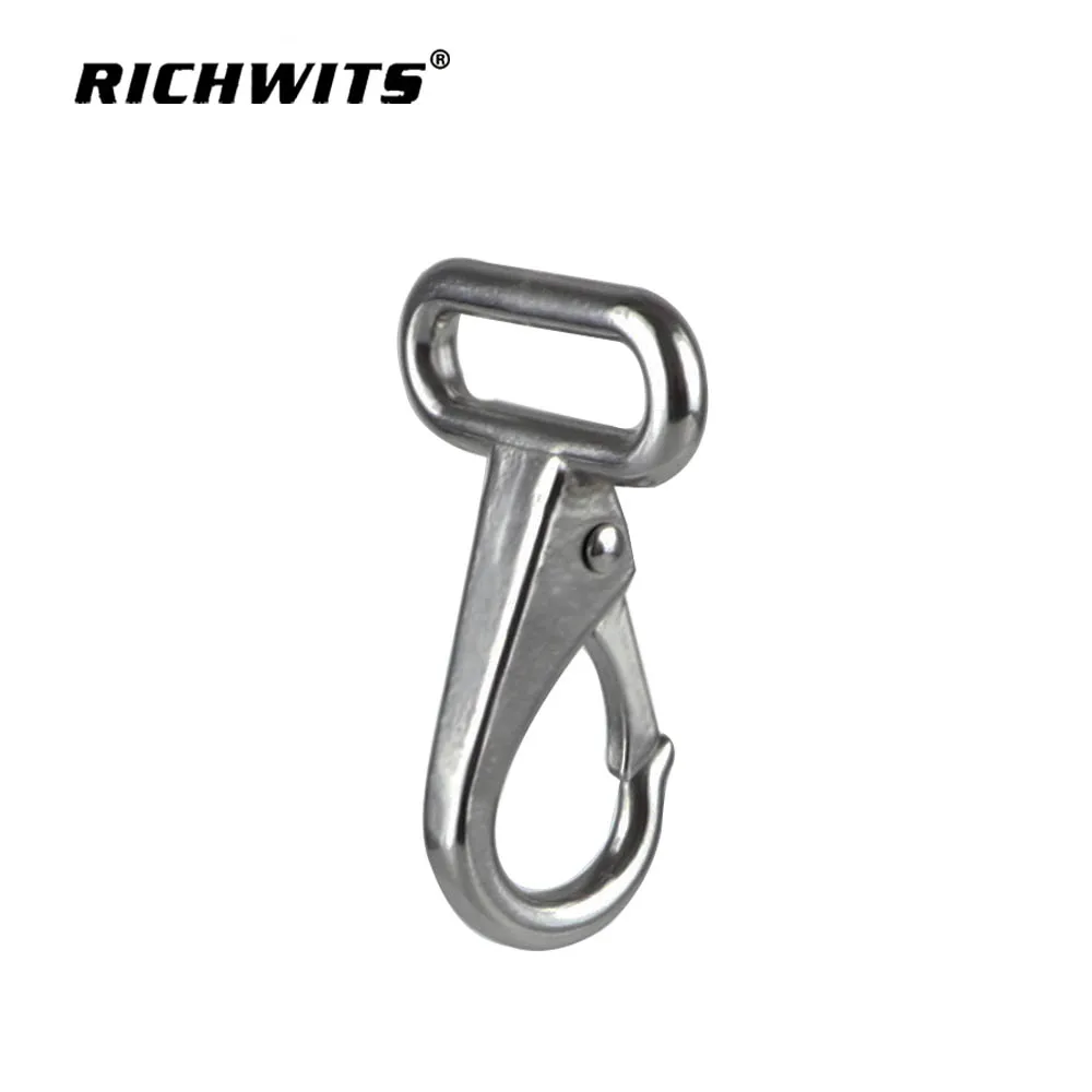 Aluminium snap hook 71 mm - square eye