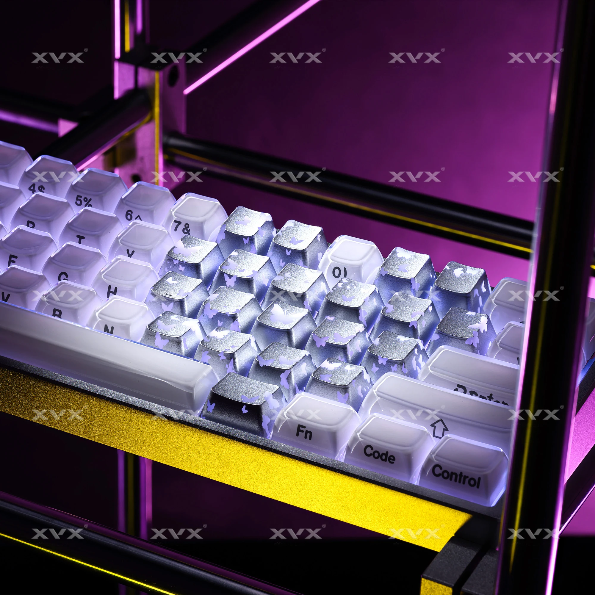XVX Butterfly Keycaps 21 Keys Sliver IMD-Pattern Shine Through