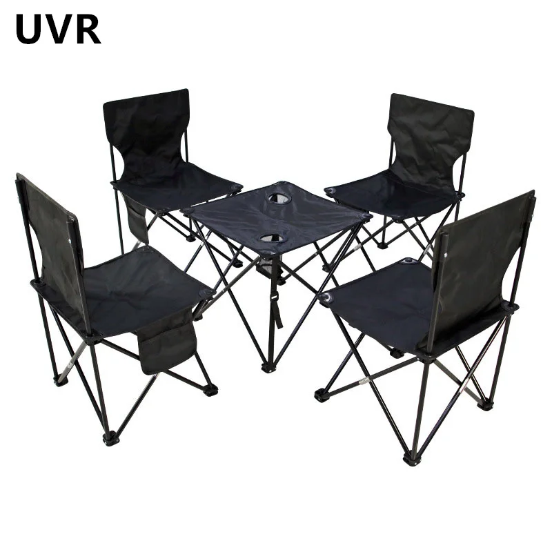 UVR New Outdoor Folding Tables and Chairs Set Aluminum Folding Table Family Travel Portable Picnic Camping Tables and Chairs