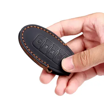 Copertura di protezione della cassa chiave dell'automobile di cuoio di nuovo arrivo per Nissan Infiniti QX50 Q50L accessori per lo Styling delle coperture del supporto dell'automobile - Copertura di protezione della cassa chiave dell automobile di cuoio di nuovo arrivo per Nissan