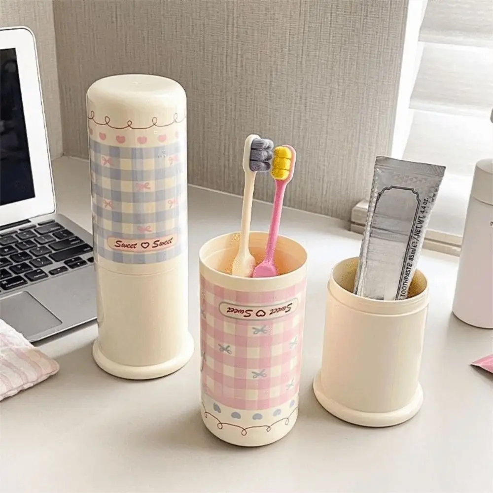 Multipurpose Thickened Mouthwash Portable Dust Proof Travel Toothbrush Box Cartoon Wash Cup Bathroom_voghion.com
