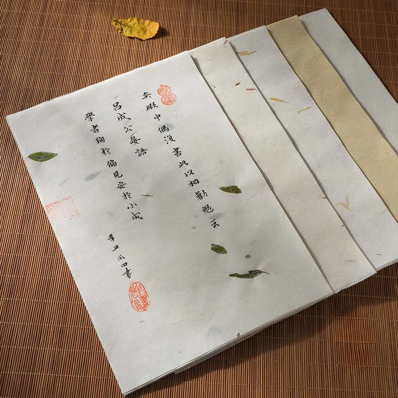 Yunlong Xuan Paper Handmade Plants Fiber Half Ripe Rice Paper Brush Cursive Calligraphy Chinese Landscape Painting Rice Papier