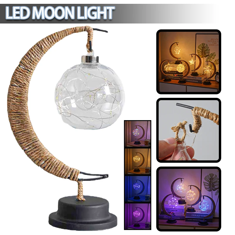 

Kids Night Light The Enchanted Lunar LED Moon Lamp for Bedroom Decoration Multicolor/Blue Light/Warm Light/Purple Light Light