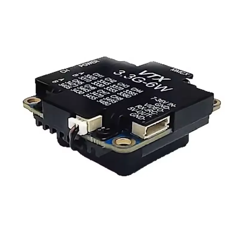 VTX 3.3G 6W Transmetteur Audio Vidéo Sans Fil FPV 3.3GHz 16 Canaux