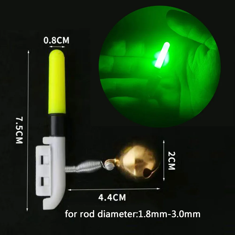 Electronic Fishing Light Stick Rod Bell Luminous Float LED CR425 3.6V Lithium Battery USB Charge Pesca Tackle Night Bright Lamp