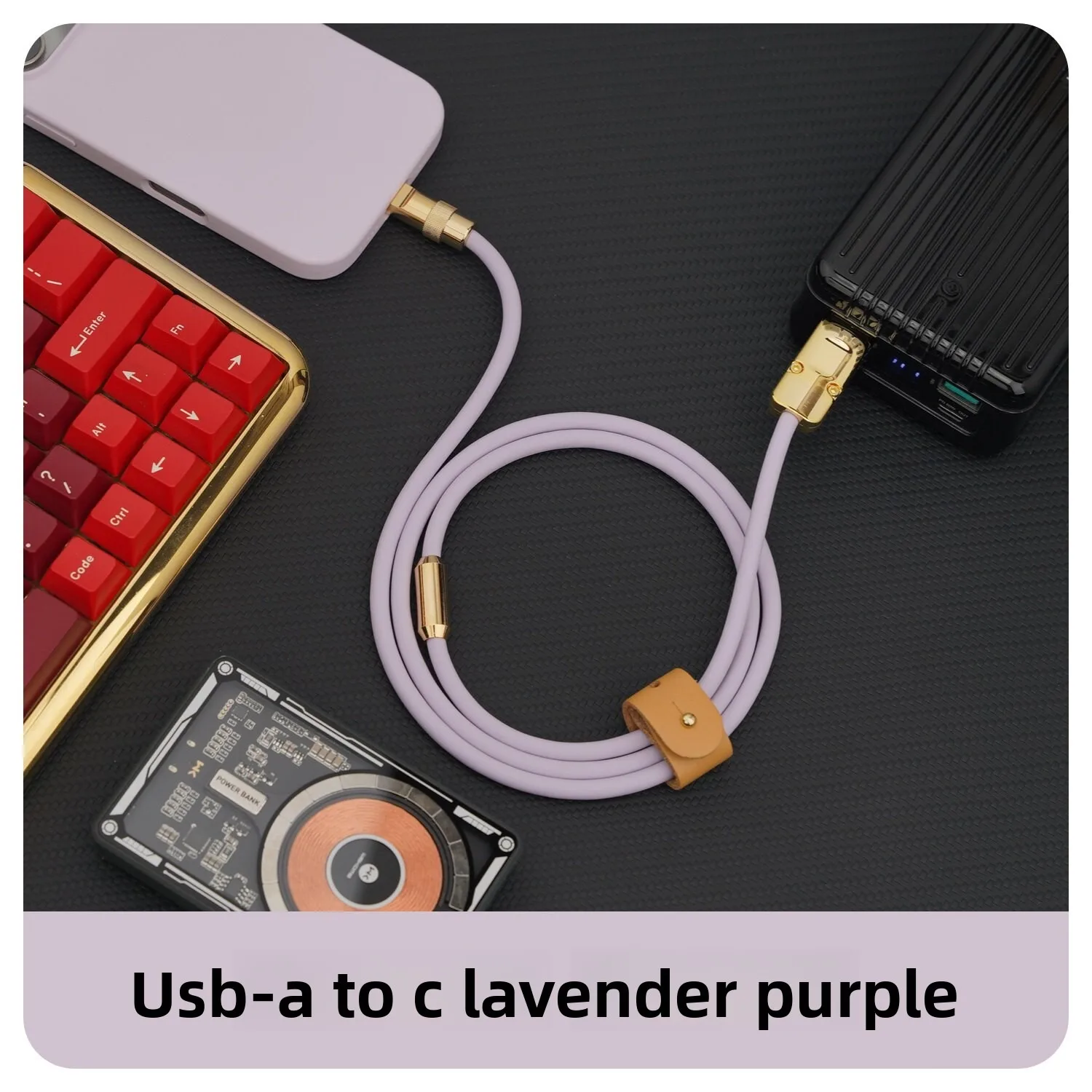 Handgefertigtes Ultra-Weiches Silikon USB-A zu Typ-C Kabel mit Vergoldeten Anschlüssen für Mechanische Tastaturen, Anpassbare Datensynchronisation und Aufladung – Detail 28
