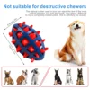 1/2Pcs Squeaky Dog Chew Toys Interactive Puppy Chew Ball Comfortable Rubber Dog Ball Toys Pet Chew Toy for Teething Cleaning 3