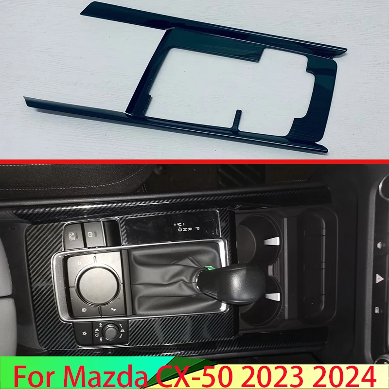 

Для Mazda CX-50 2023 2024 автомобильные аксессуары панель переключения передач из нержавеющей стали Крышка центральной консоли отделка рама Стайлинг