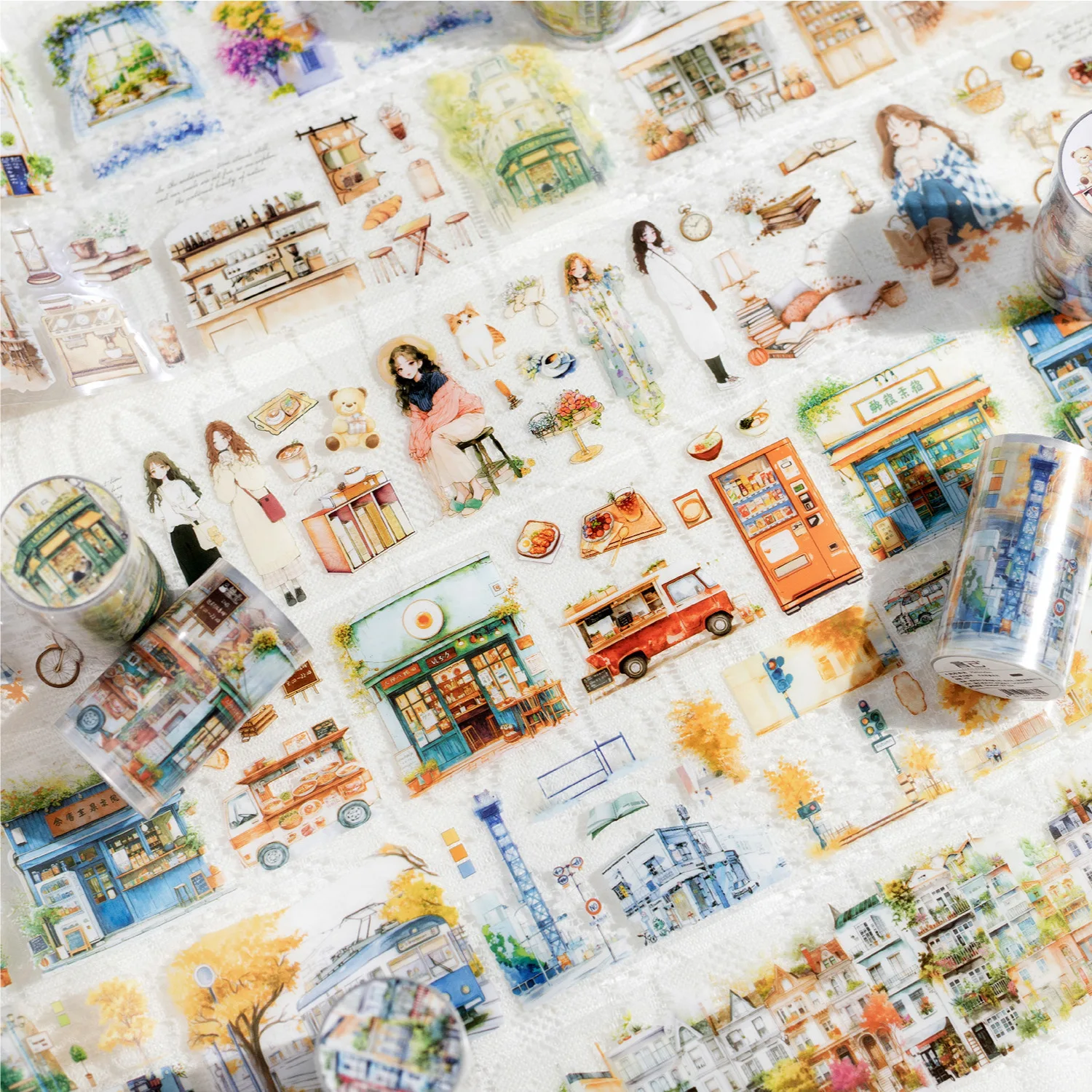 문라이트 슈만 장식 접착 테이프, 스크랩북 종이, 일본 스티커, 1 개 1 로트