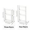 Behind The Door Storage Cabinet Bathroom and Kitchen Storage Rack Multi-layer Narrow Cabinet Space Saving Trolley Storage Rack 6