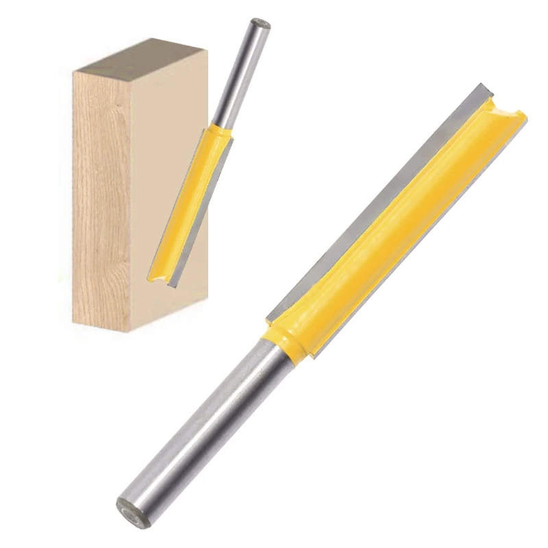 

Хвостовик 1/4 дюйма для удлиненного прямого фрезерного полотна — 3/8 дюйма для Ш 2 дюйма В