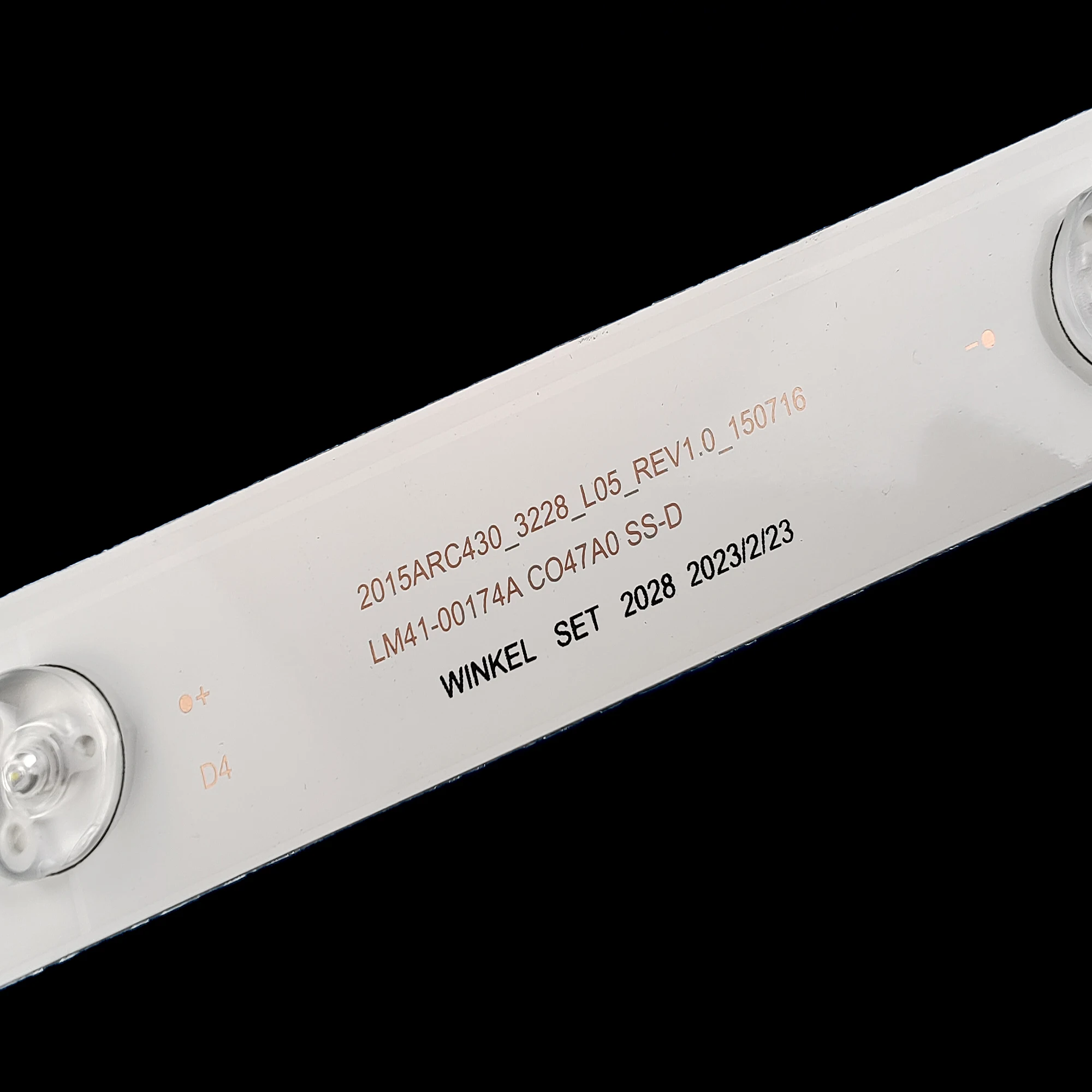Tira Retroiluminação Led para 2023acr430 Lm4100173a Lm41-00174a 43vle5523wg 2023arc430_3228_l05_rev1.0_150716 - Imagem 2