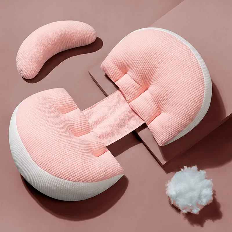 Ergonomic Maternity Pillow U-Shaped Pregnancy Support Cushion with Lumbar Protection for Belly & Back Relief Pregnant Women Care