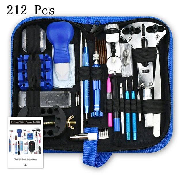 147pcs Watch Repair Tool Kit Watchmaker Link Pin Remover Case Opener Spring Bar Horlogemaker Gereedschap nh35 Clock Repair Set 212pcs