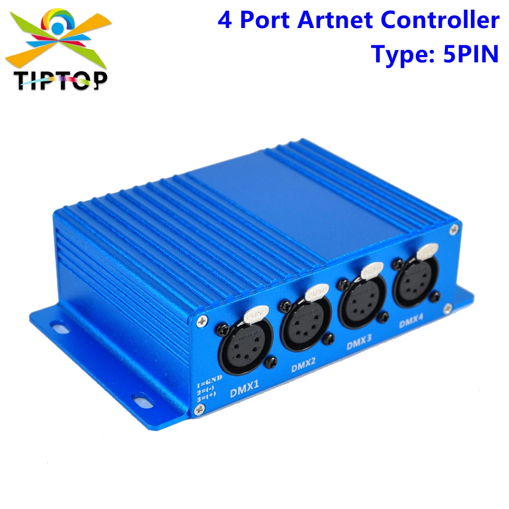 

TIPTOP TP-D16 Art-net DMX 4 Way Professional Stage Light Control Device SERVER MODE / NODE MODE Ethernet Receive Art-Net Signal