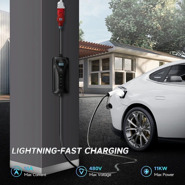 AFYEEV-Chargeur portable pour véhicule électrique, boîtier de charge pour  voiture électrique, prise CEE, 11KW, 16A GB, T EV, Vope2, EVSE - AliExpress
