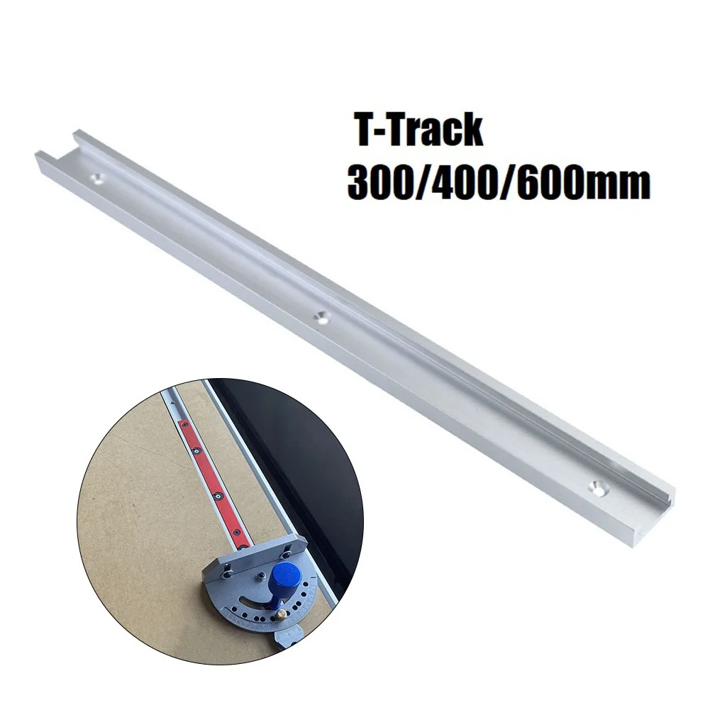 1pcs Aluminium Alloy 30mm T-Track 300 To 600mm Size For Woodworking Bench T Screw  Quick Acting Clamp Woodworking Accessories