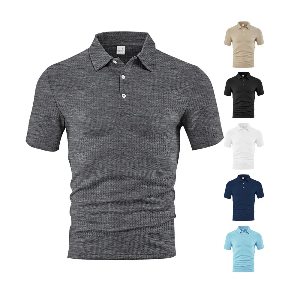 Men Solid Compression Shirt Short Sleeve Summer Casual