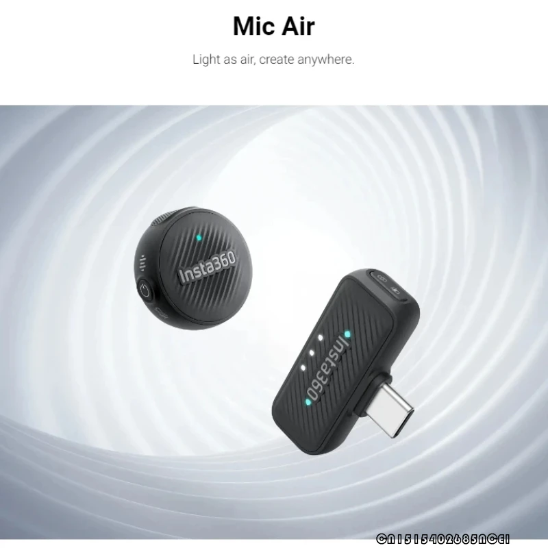 Micro Air Transmitter pour Insta360 X5 et Ace Pro 2 - Ultra-léger 7,9g