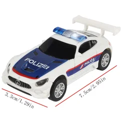 Electric Racing Track Set with Rally Police Cars - 1/64 Scale Slot Car Kids Toy (20)