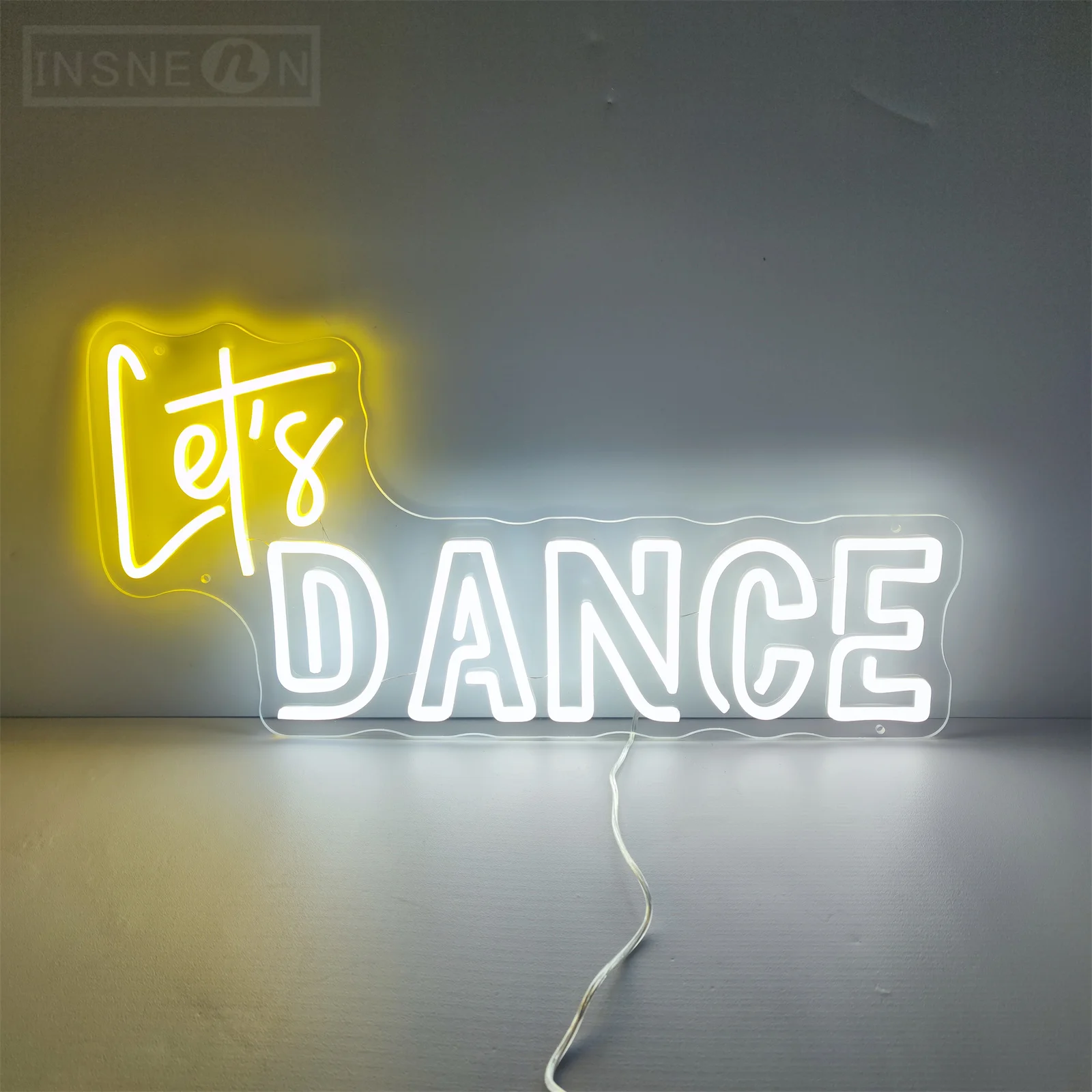 

LED Neon Sign Lets Dance Neon Lamp Bar Party Prom Wall Decor Neon Signs Wedding Birthday Business Decorate Gifts LED Night Light