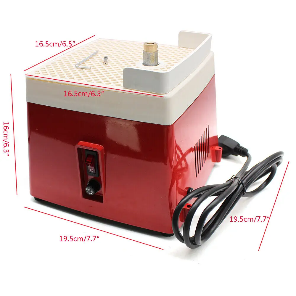 Automatic Mini Industrial Stained Grinding Desktop w/Grinding Wheel 4200r/Min for Glass Diamond Ceramics Art DIY 3