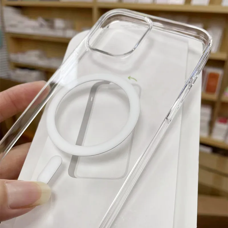 

10pcs Magnetic Clear Case Cover +Animation For Phone 14 13 12 1113Pro Max Cover Magnetism case Mag Hull with Packing