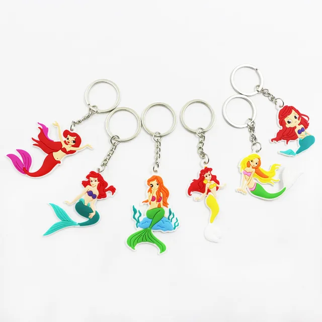 24PCS The little Mermaid Party Favor Princess Keyring Girl Party Gift Souvenir Cute Giveaway 2