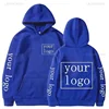2024 Student Casual Custom Printed Text DIY Hoodie Customized Logo Personalized Hoody Custom Hoodies Text Logo Sweatshirt 2